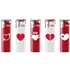 JETFLAME LIGHTERS HEART 2 COLORS REFILLABLE (X30)