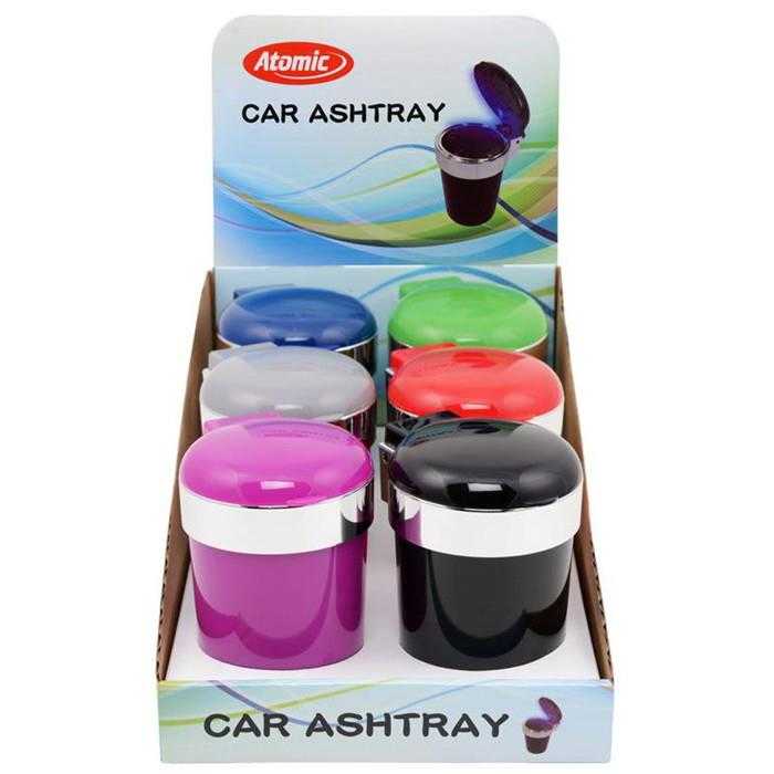CAR ASHTRAY WITH LED ASSORTED (X6)
