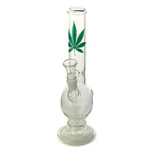 GLASS BONG CYLINDER WITH BELLY 32CM Ø 20MM