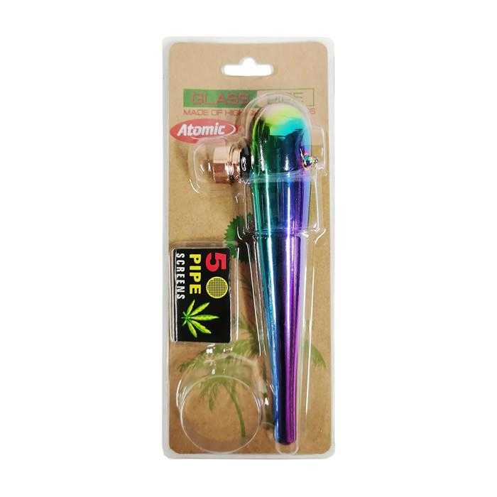 GLASS PIPE RAINBOW BLISTER (X6)