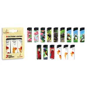 LIGHTERS ANIMALS DESIGNS ECO BLISTER (X3)