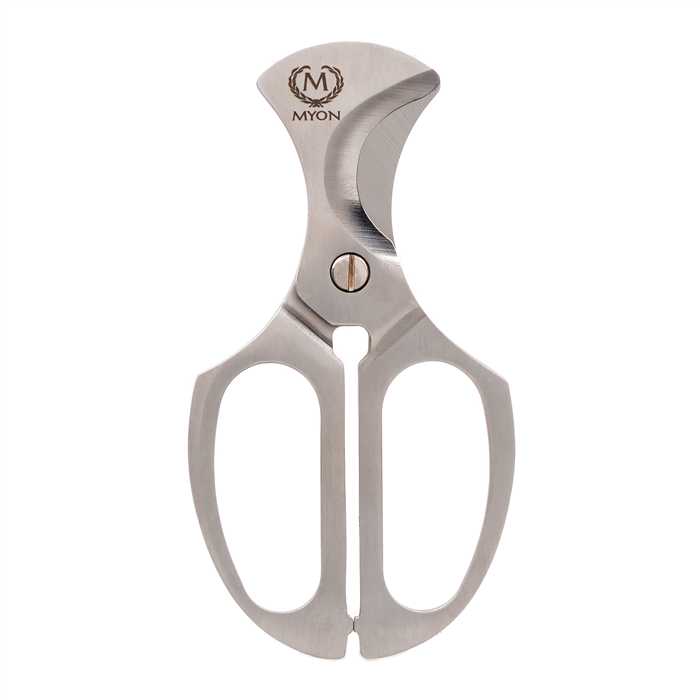 MYON CIGAR SCISSOR WITH LEATHER POUCH STAINLESS STEEL