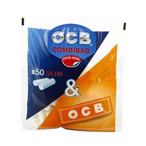 OCB COMBI SLIM FILTER + ORANGE SLIM BOOKLET (20 X 50)