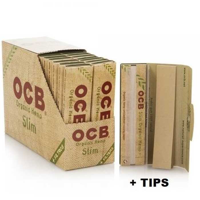 OCB ORGANIC SLIM PAPER + FILTER TIPS (X32)