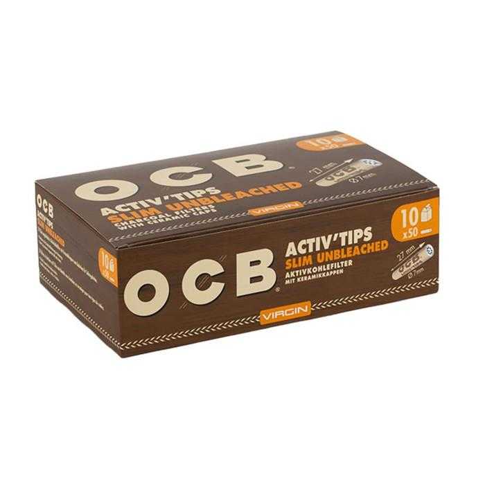 OCB VIRGIN ACTIV CHARCOAL TIPS (X50)