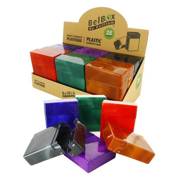 PLASTIC BOX 25' CIGARETTES (X12)