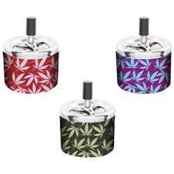 SPINNING ASHTRAY LEAF ASSORTED (X6)