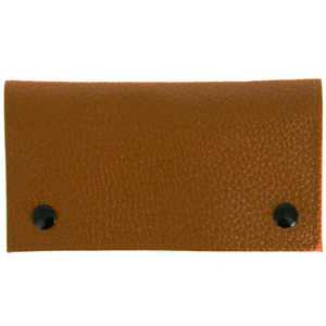TOBACCO POUCH BROWN 2 ZIPPERS